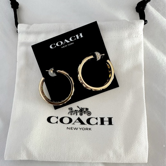 Coach Open Hoop Earrings - Picture 2 of 4